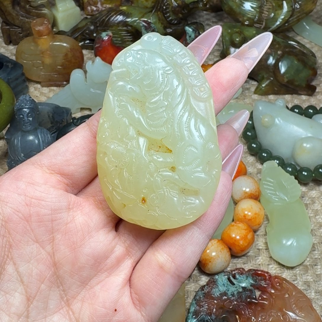 白玉菩提吊坠挂件