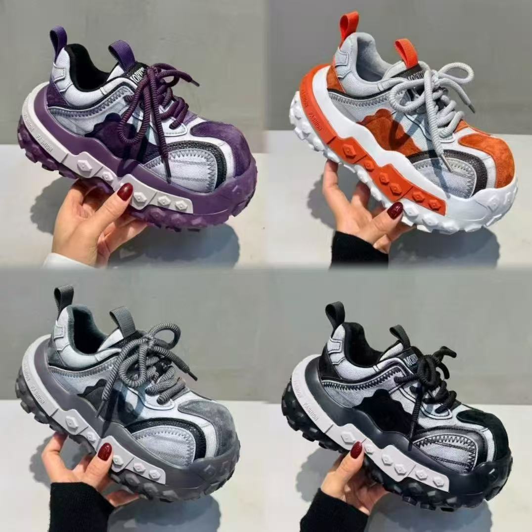 【妮】【加绒/单里】2025冬季加绒厚底复古老爹鞋女运动时尚休闲女鞋