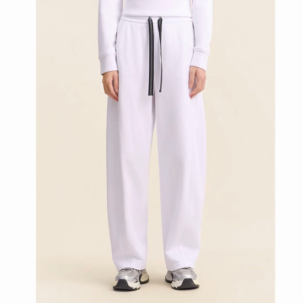 阿玛施【官方正品】新高腰松紧休闲时尚百搭弧度显瘦轻奢卫裤510099