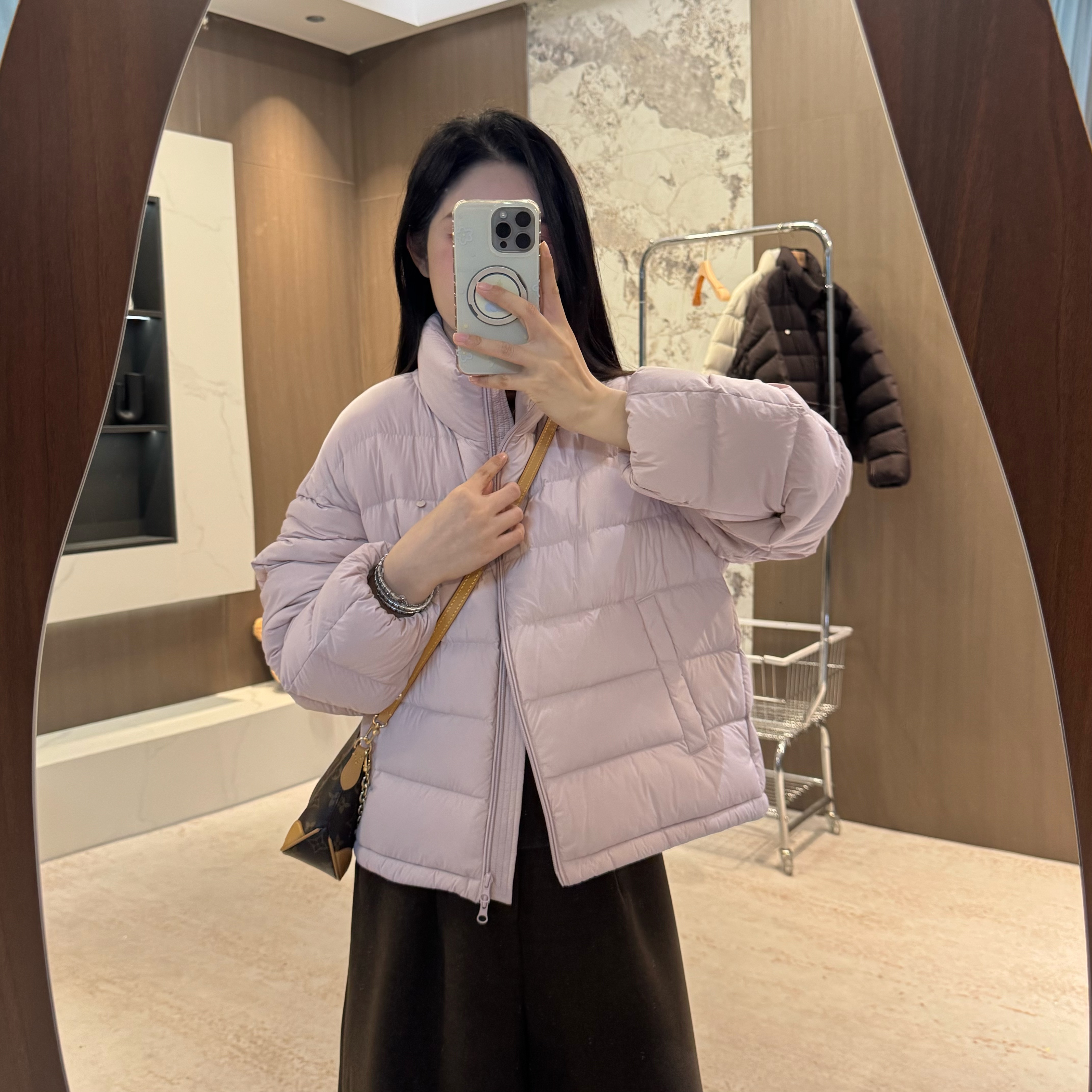 宿慕SUMU 冬季新款韩版百搭纯色小立领羽绒服10-7新品羽绒服8661