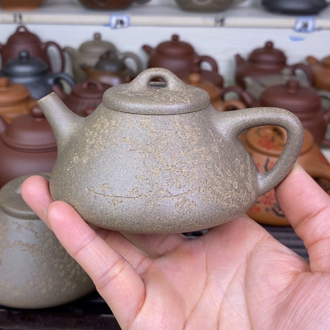 紫砂茶壶150cccc青降坡子冶石瓢