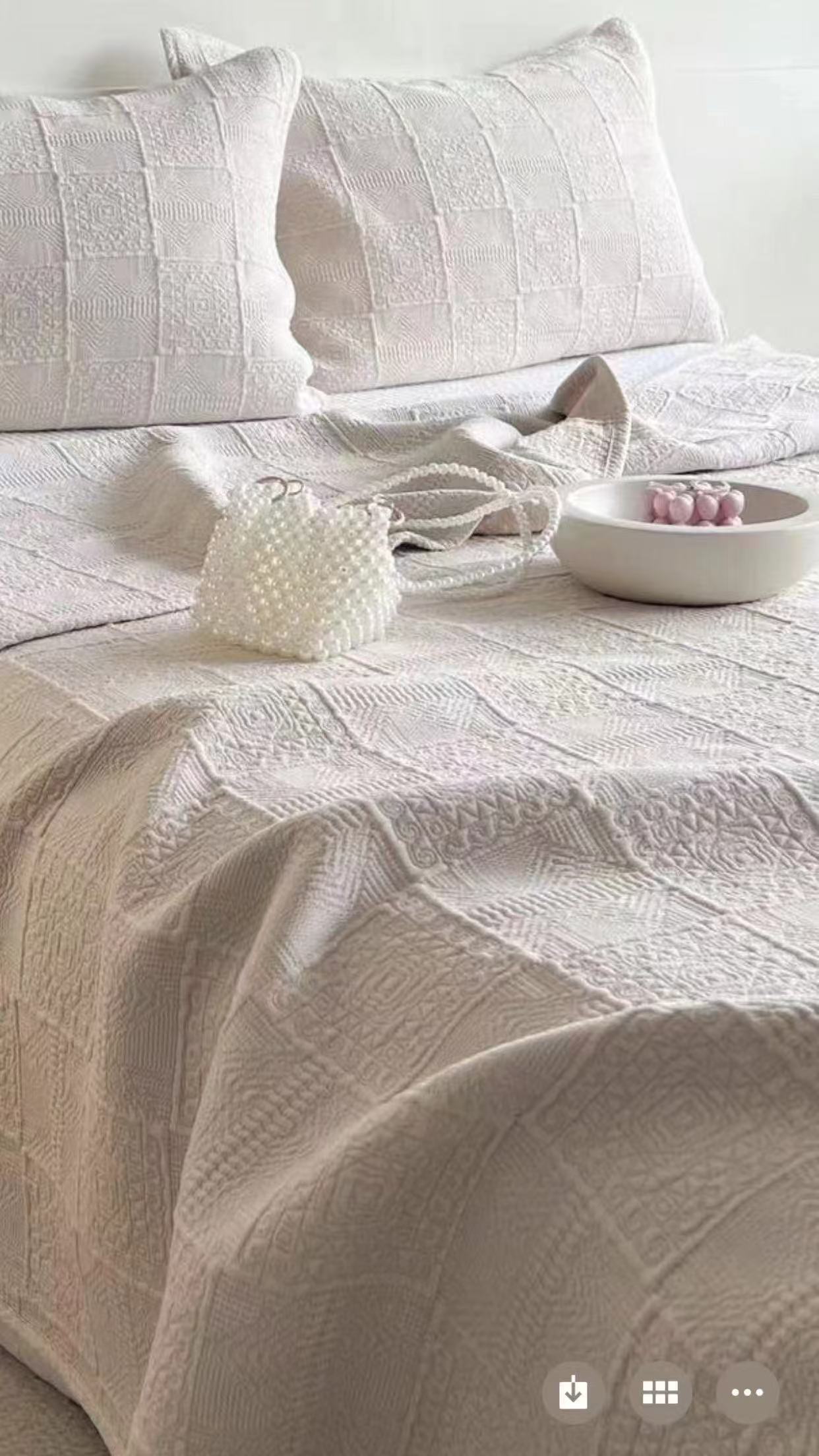 微瑕华夫格简约款床盖