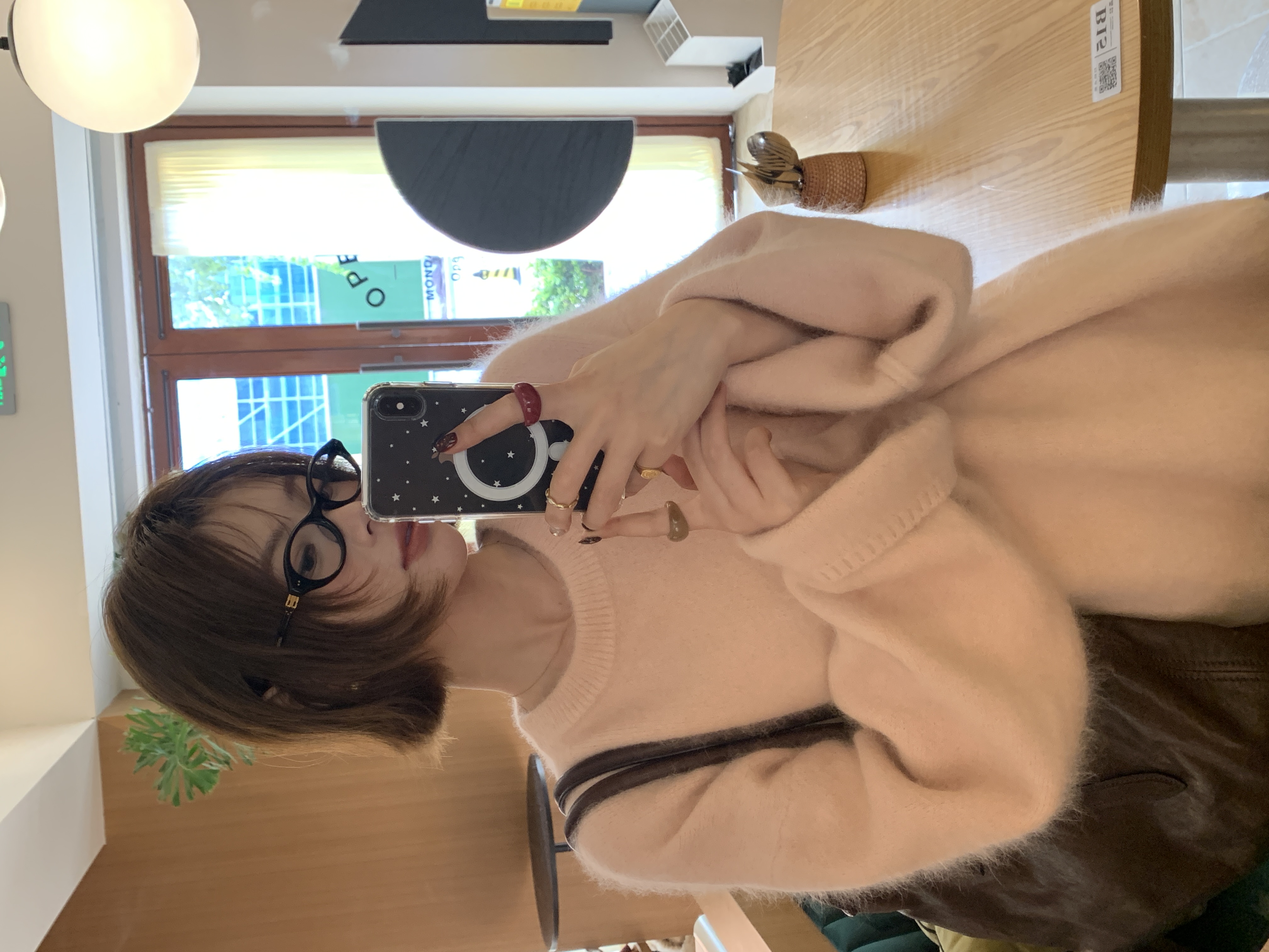 shareinin 棉花糖腮红兔毛拉毛毛衣服