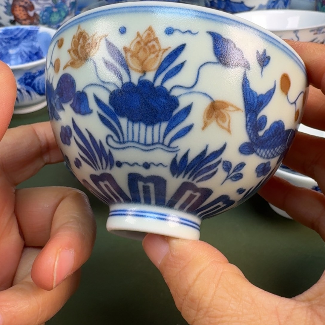 陶瓷景德镇春手绘茶具圆圆225