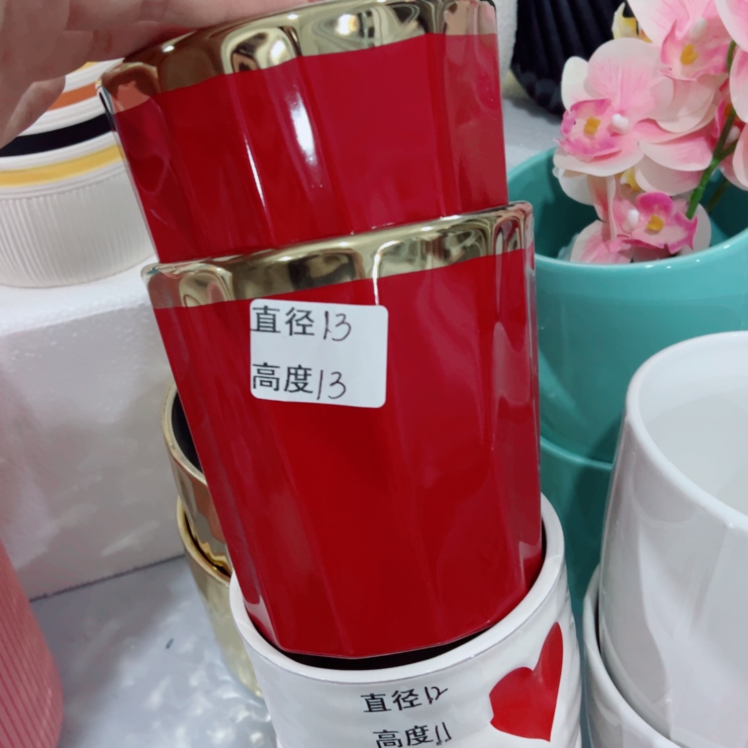 有孔，陶瓷花盆满10米包邮发货