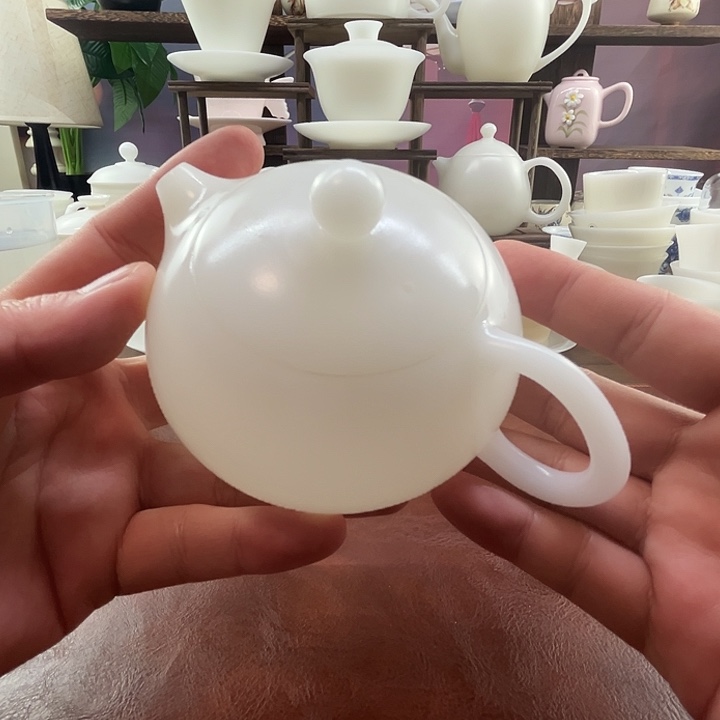 隐唐窑系列了/璞玉素烧自生釉200ml西施壶