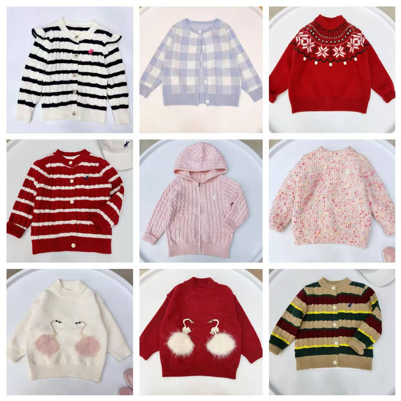 （断码清仓）中大童秋冬款毛衣开衫套装各种风格简单韩系时尚百搭