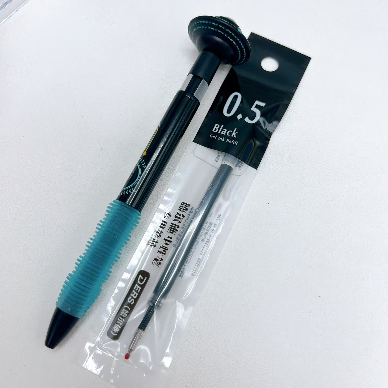 【黑杆/1笔1芯】Y02德尔施飞碟旋转中性笔