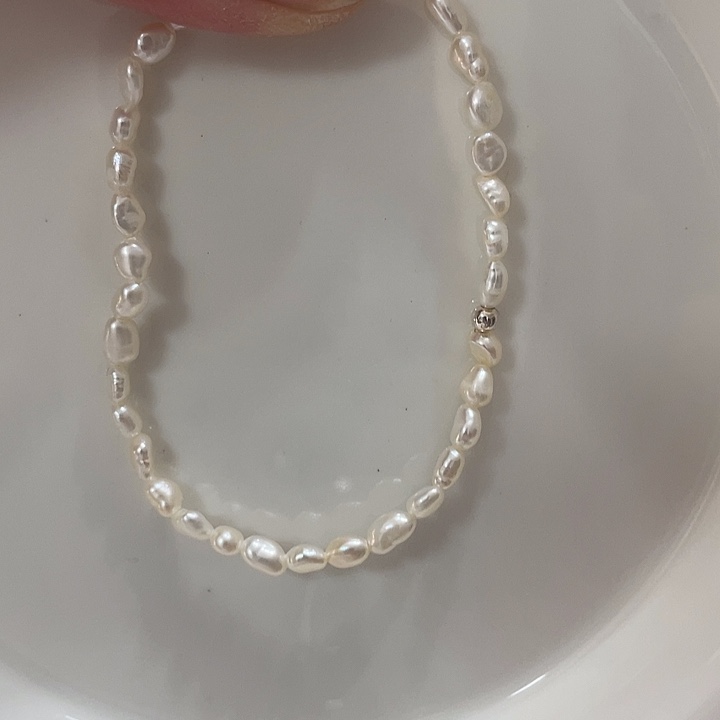 淡水珍珠手绳银S925镶嵌
