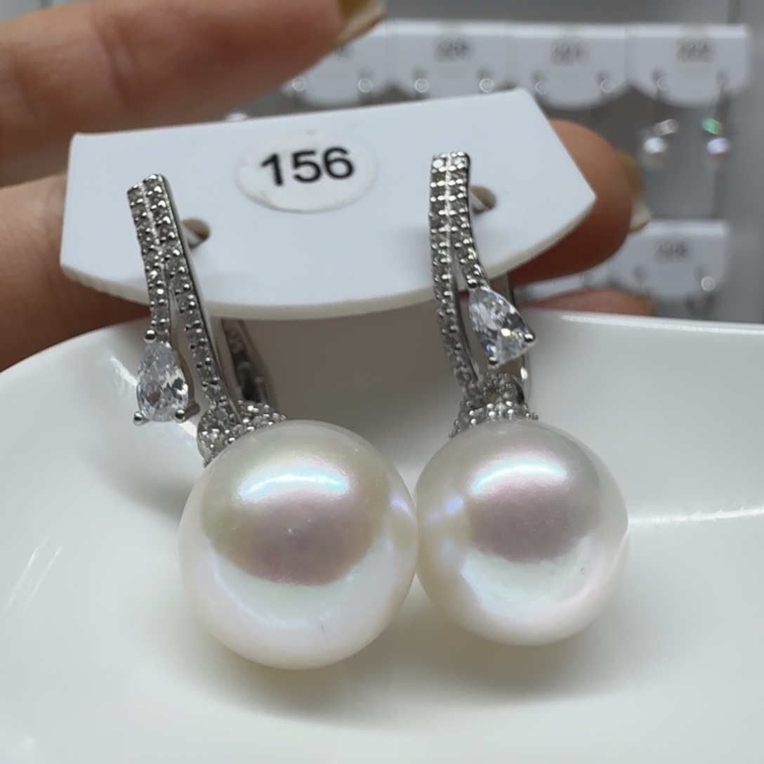 猫***哒银S925镶嵌淡水珍珠耳饰珍珠