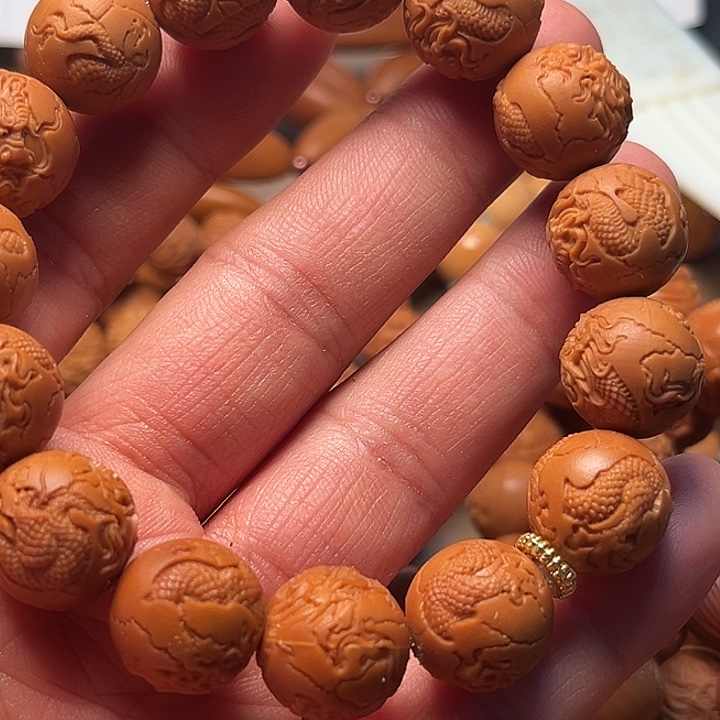 橄榄核手串龙珠手串