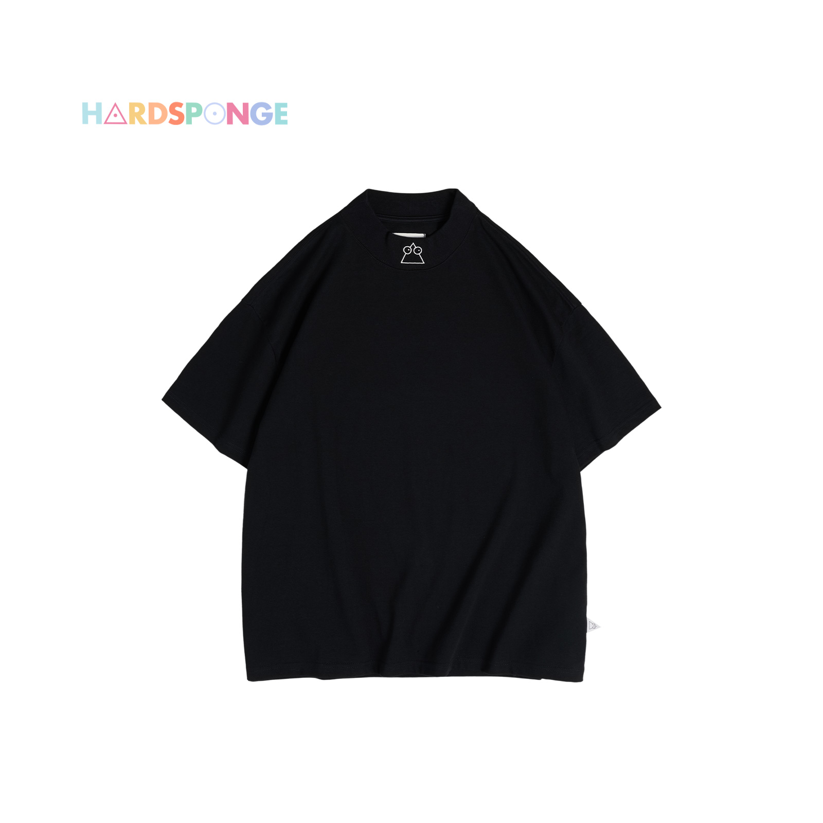HARDSPONGE小领口短袖T恤纯棉休闲百搭情侣潮流简约半袖夏季宽松