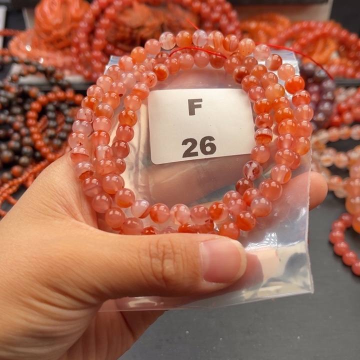 南红玛瑙未镶嵌多样性发货默认微瑕称重6mm