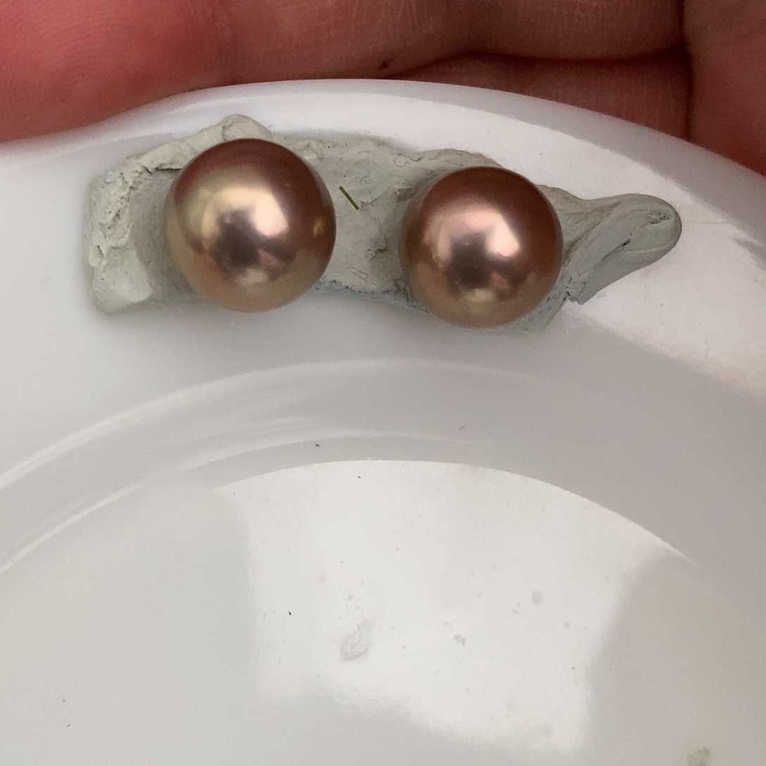 银S925镶嵌耳饰淡水珍珠