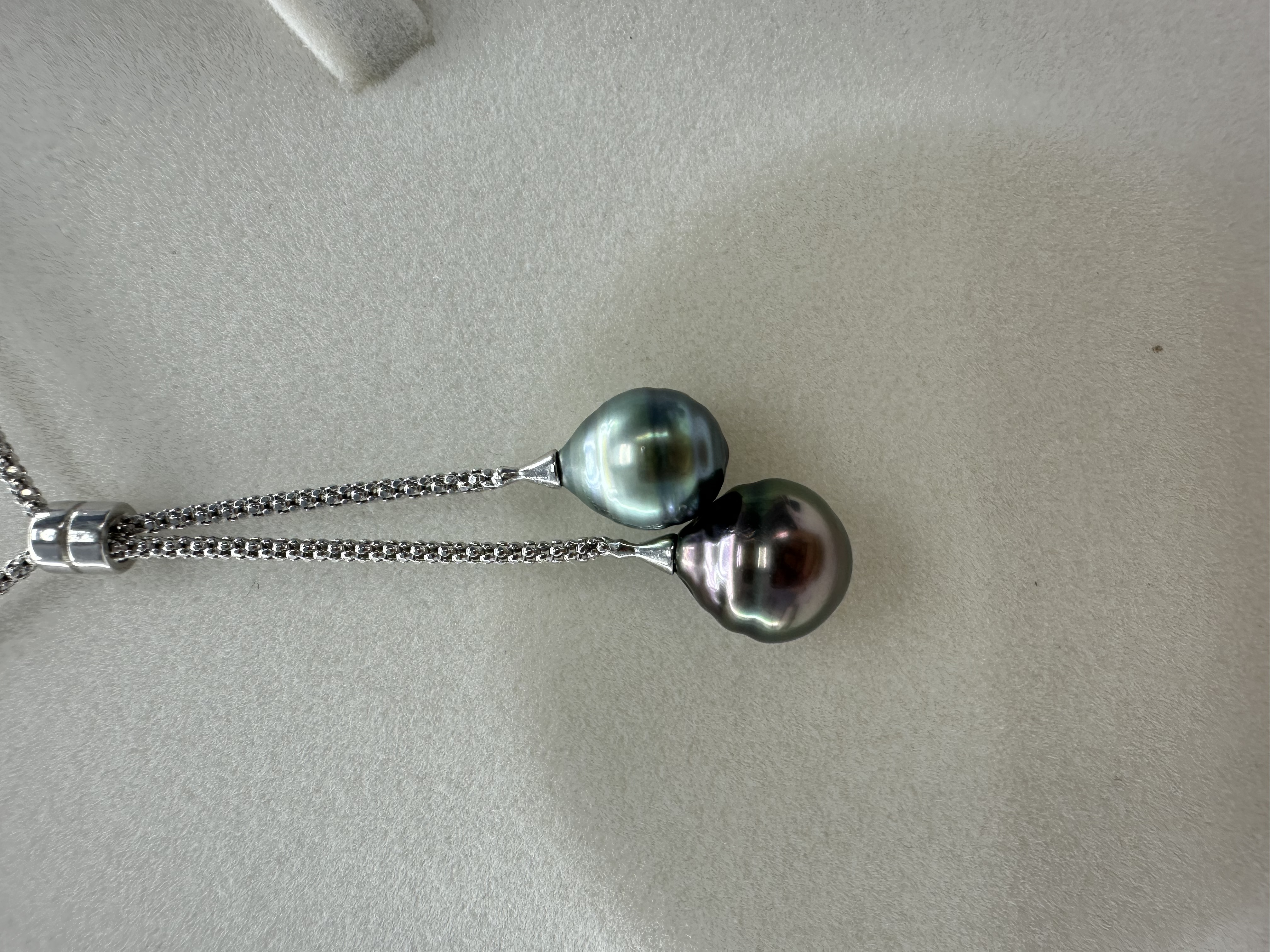 天然海水大溪地双珠珍珠项链时尚百搭