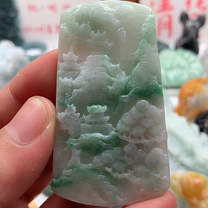 翡翠未镶嵌颈饰保真天然a货翡翠