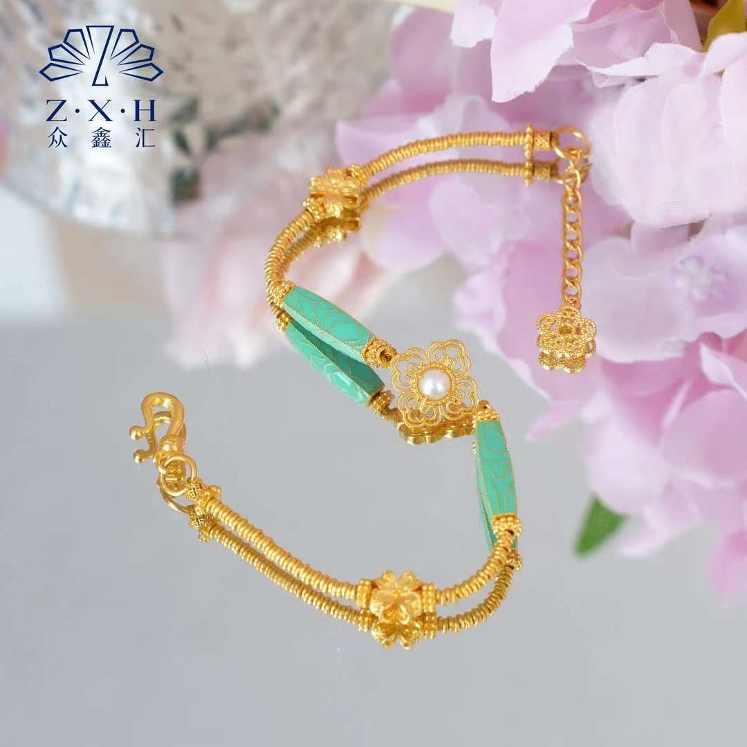 {众鑫汇}足金999 高工精品 宋韵如意手链