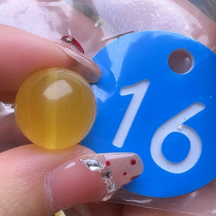 未镶嵌蜜蜡裸石微金沙 15mm圆珠