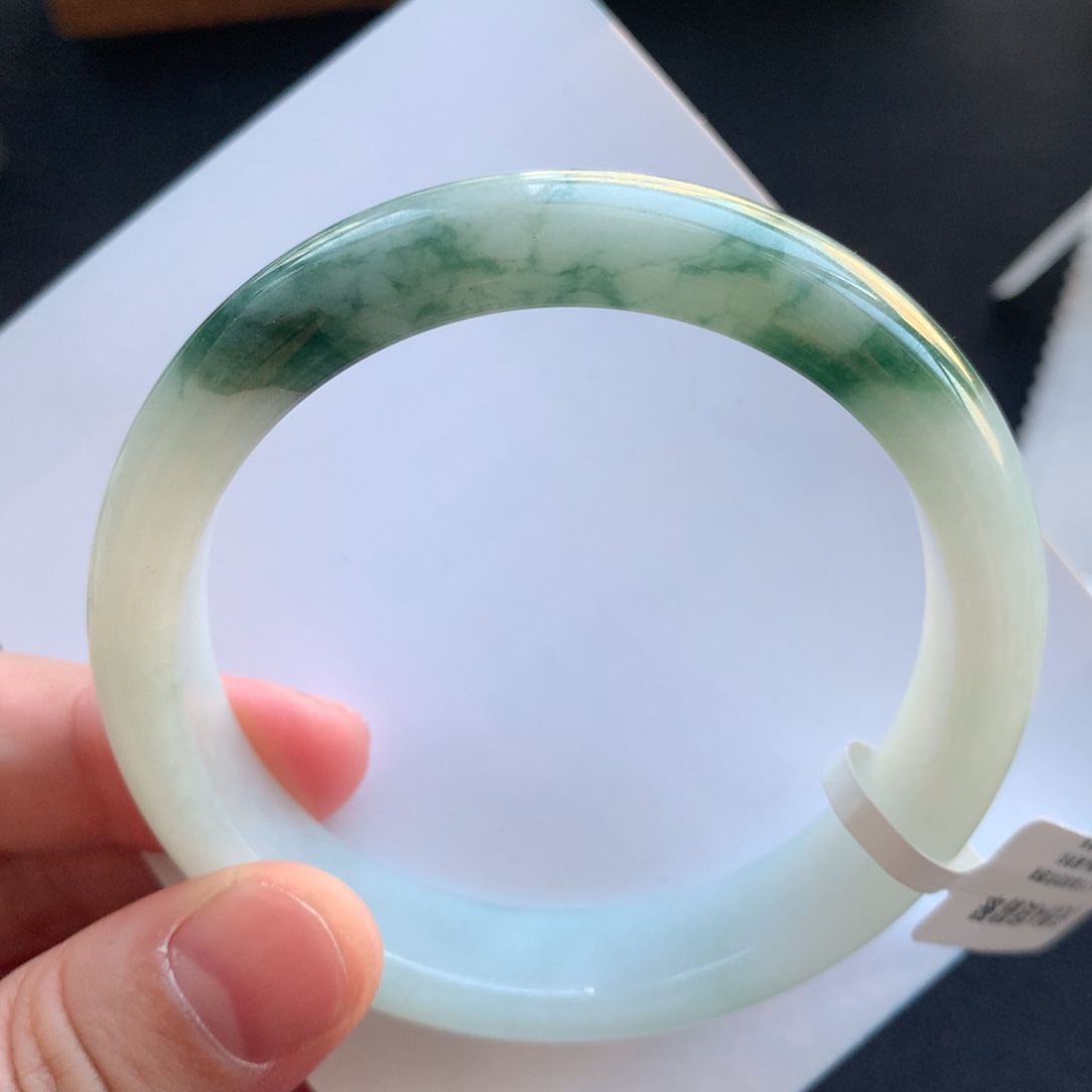 翡翠未镶嵌手镯14号55.8正