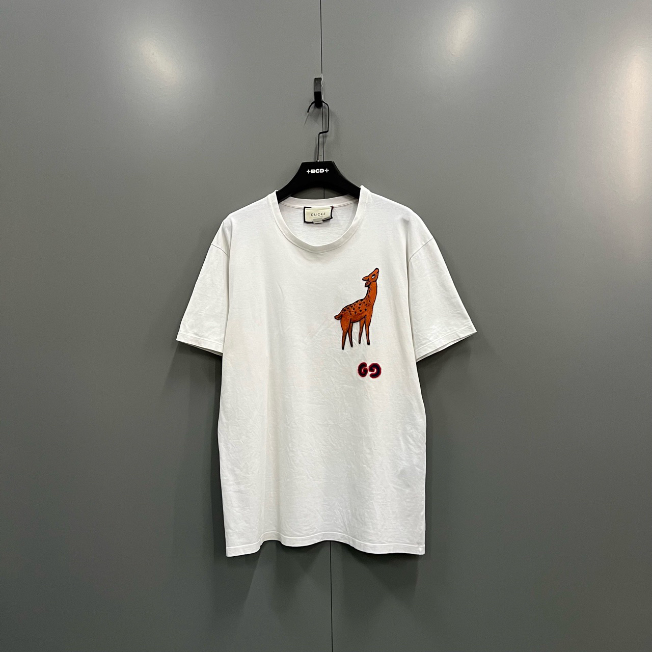 95新 GUCCI/古驰 古驰 小鹿图案印花短袖 XL码/95新