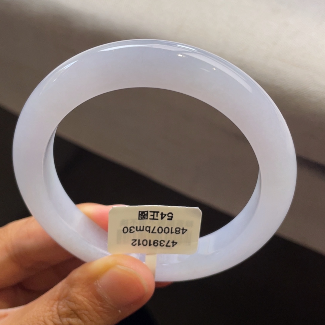 翡翠未镶嵌手镯淡紫泥鳅背手镯