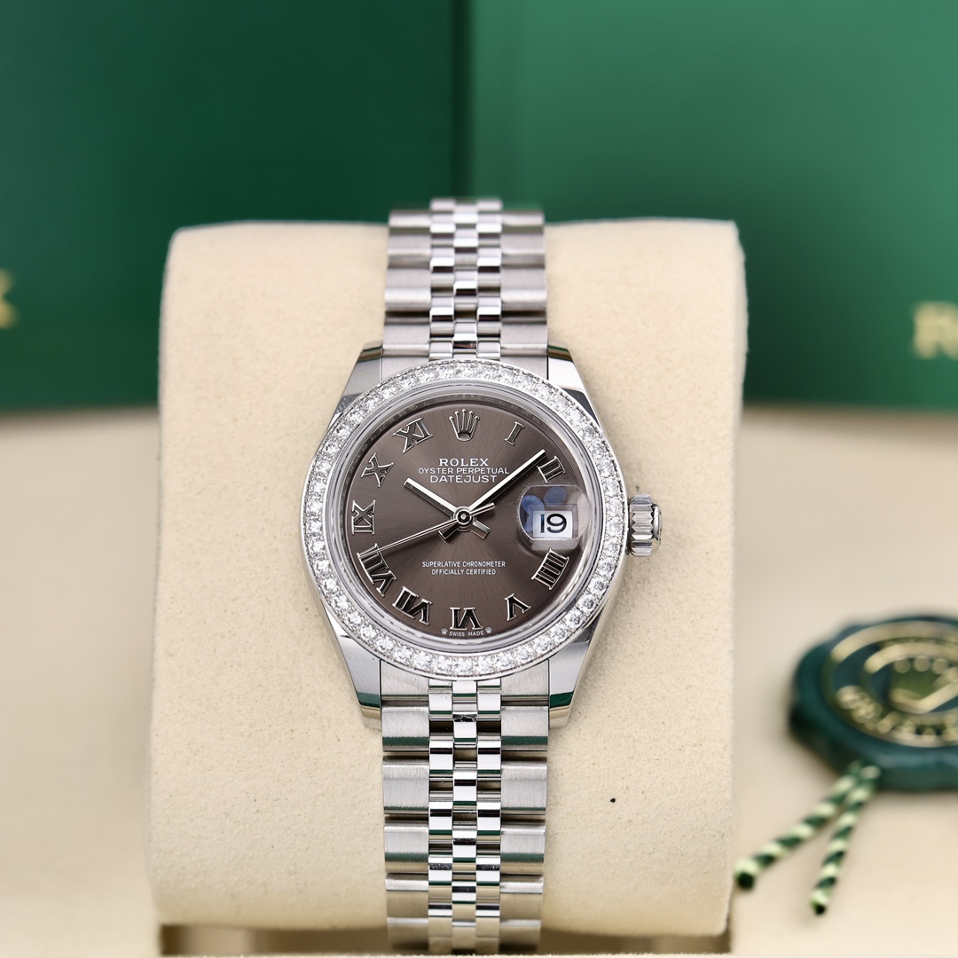 99新 Rolex/劳力士 279384钻圈钻刻罗马刻度 28mm 2025年12月保卡