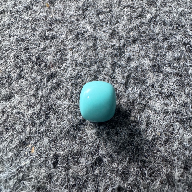 「天空蓝」高瓷绿松石老型珠直径10对孔8.8 高品质好配饰