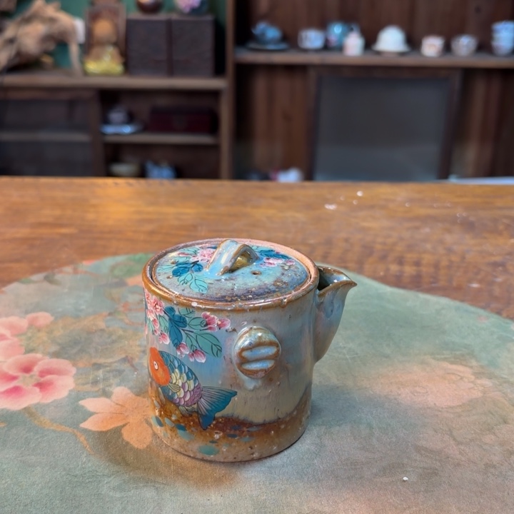 柴烧纯手工手绘陶瓷