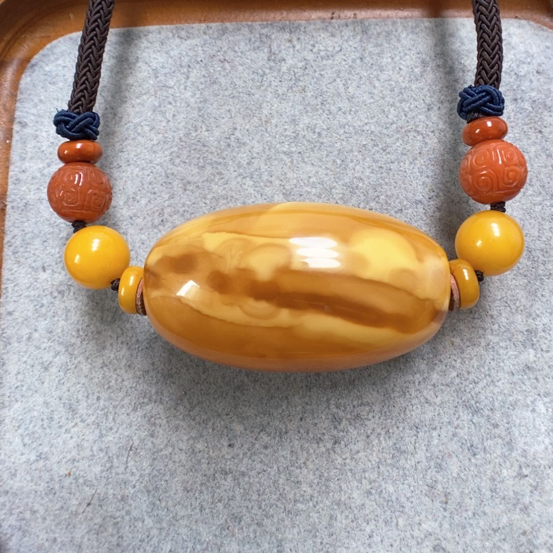 蜜蜡项链未镶嵌蜜蜡吊坠