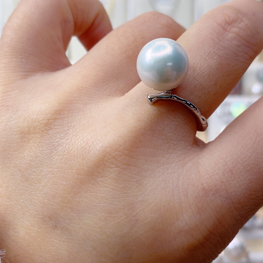 淡水珍珠戒指合金