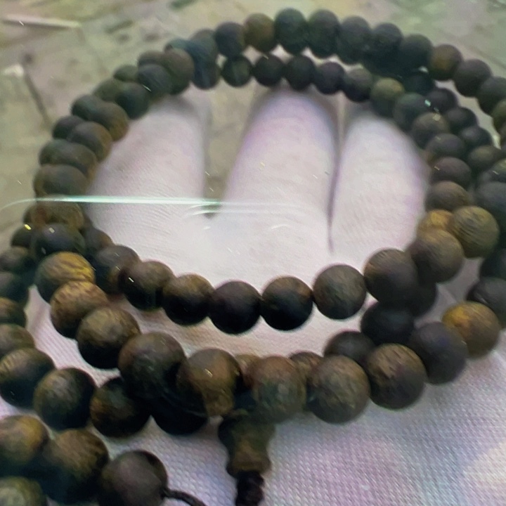 平***升沉香碎屑沉香07沉水手圈25.8克