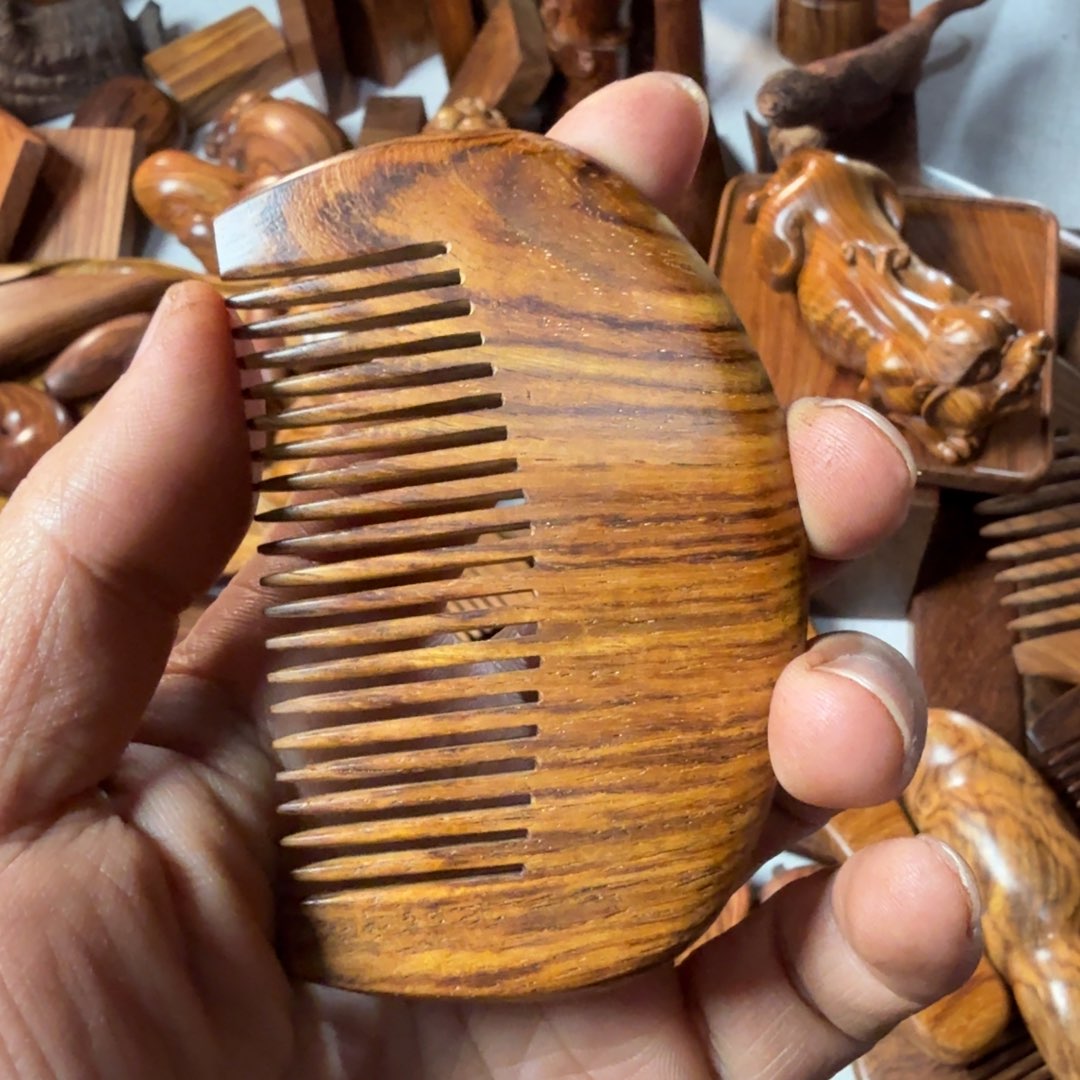 华***c海南黄花梨精品木梳