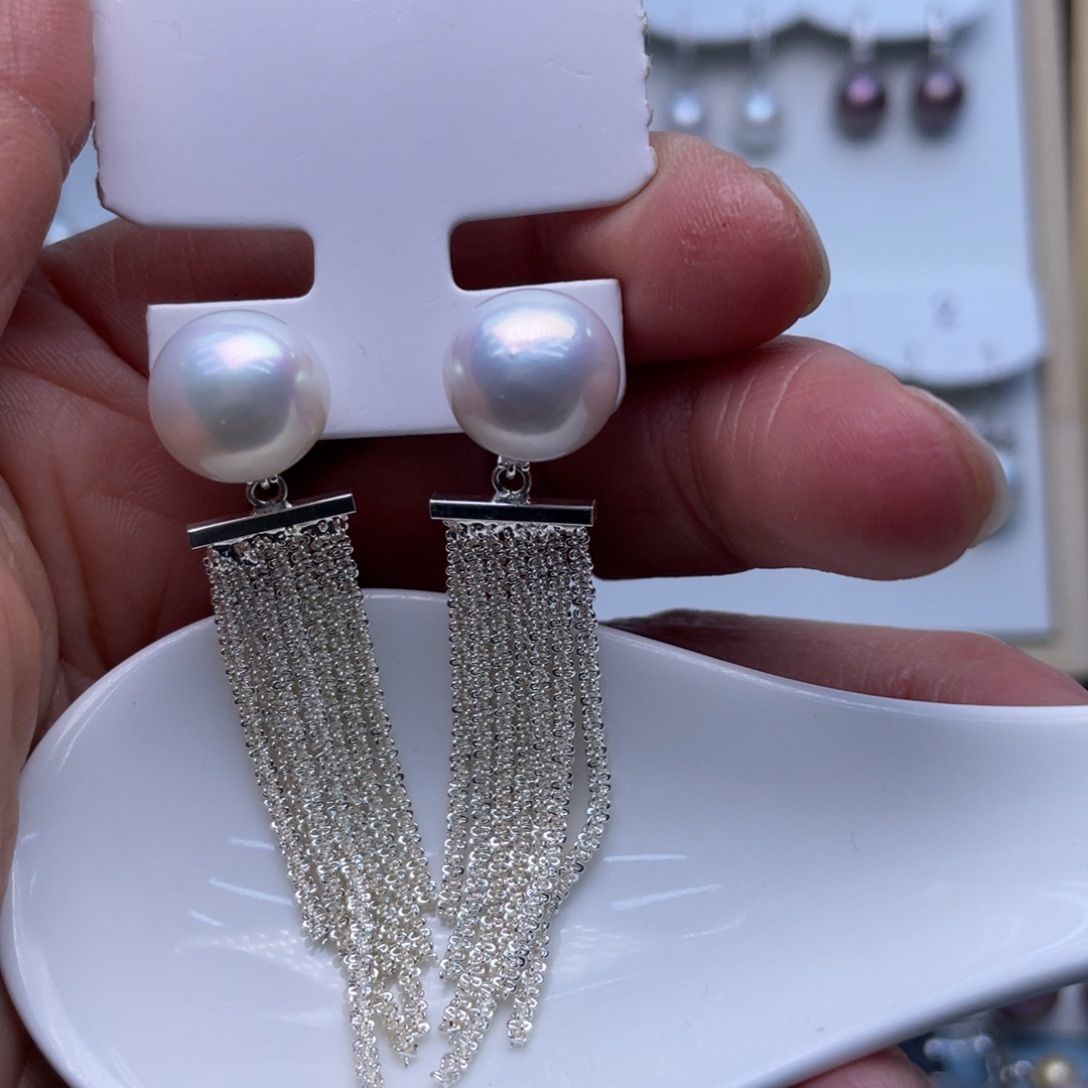 淡水珍珠耳饰未镶嵌