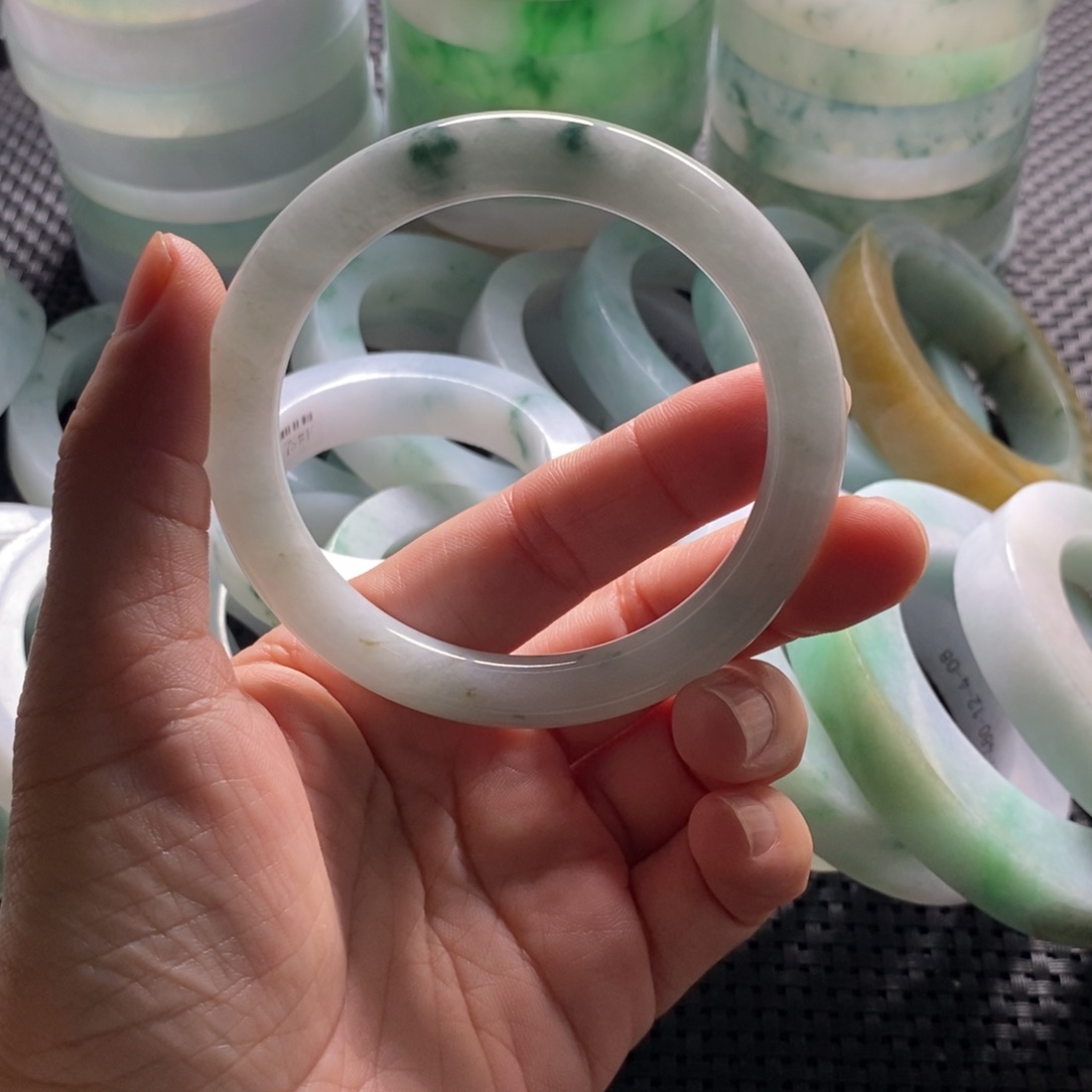 定制翡翠手镯未镶嵌@*菊