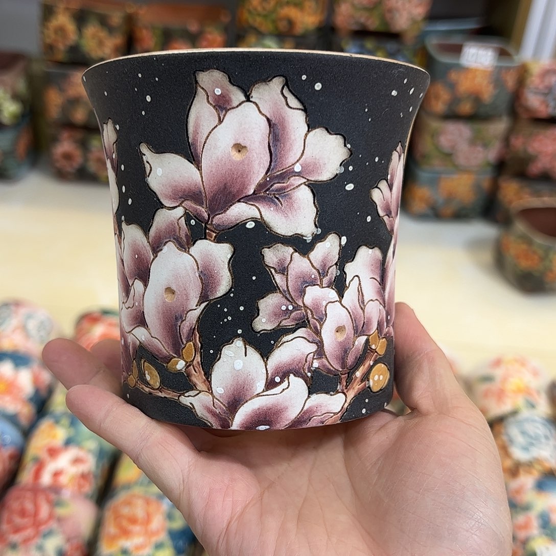 景德镇炫彩手绘口10.5高10