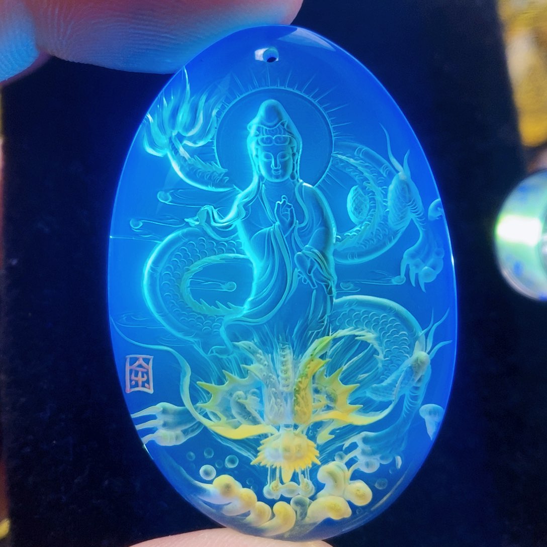 【闪购商品】蓝珀颈饰未镶嵌蓝珀阴雕