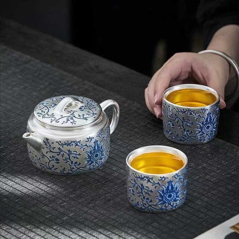 缠枝莲花开一壶两杯套装301 ZH020