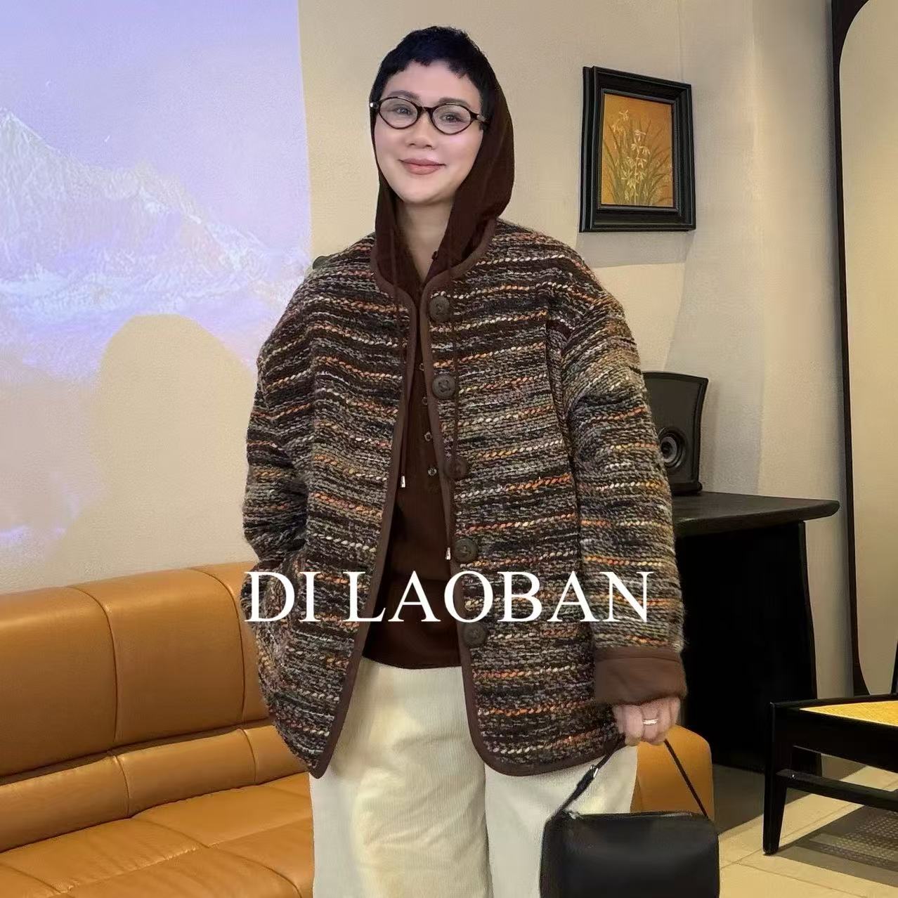 G【夜梦巴黎】1534  新款百搭复古香风松弛精致杂线外套