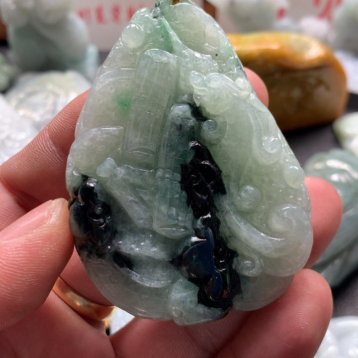翡翠未镶嵌颈饰保真天然a货翡翠