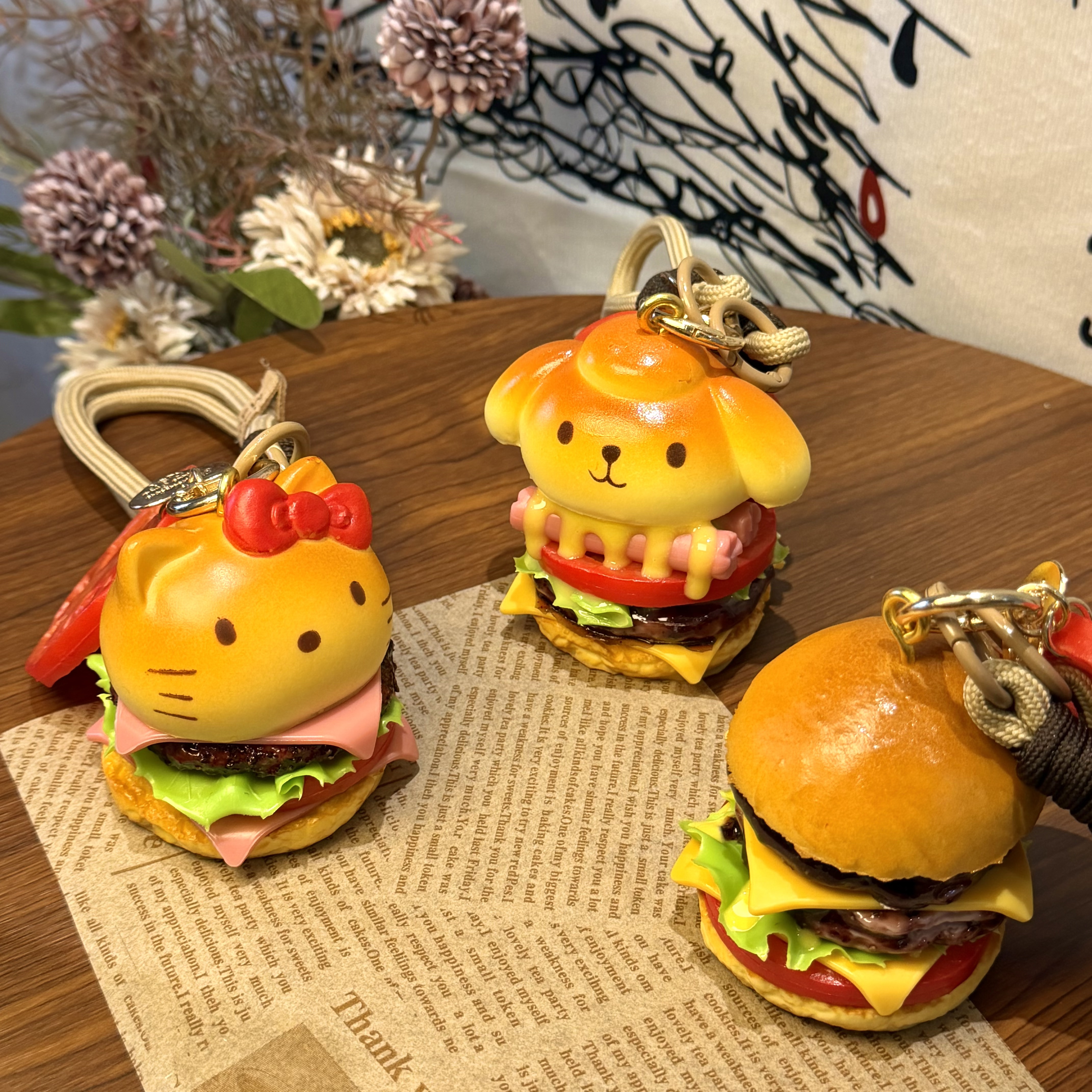  【自选款式】布丁狗/KT 猫/美式汉堡重工包挂