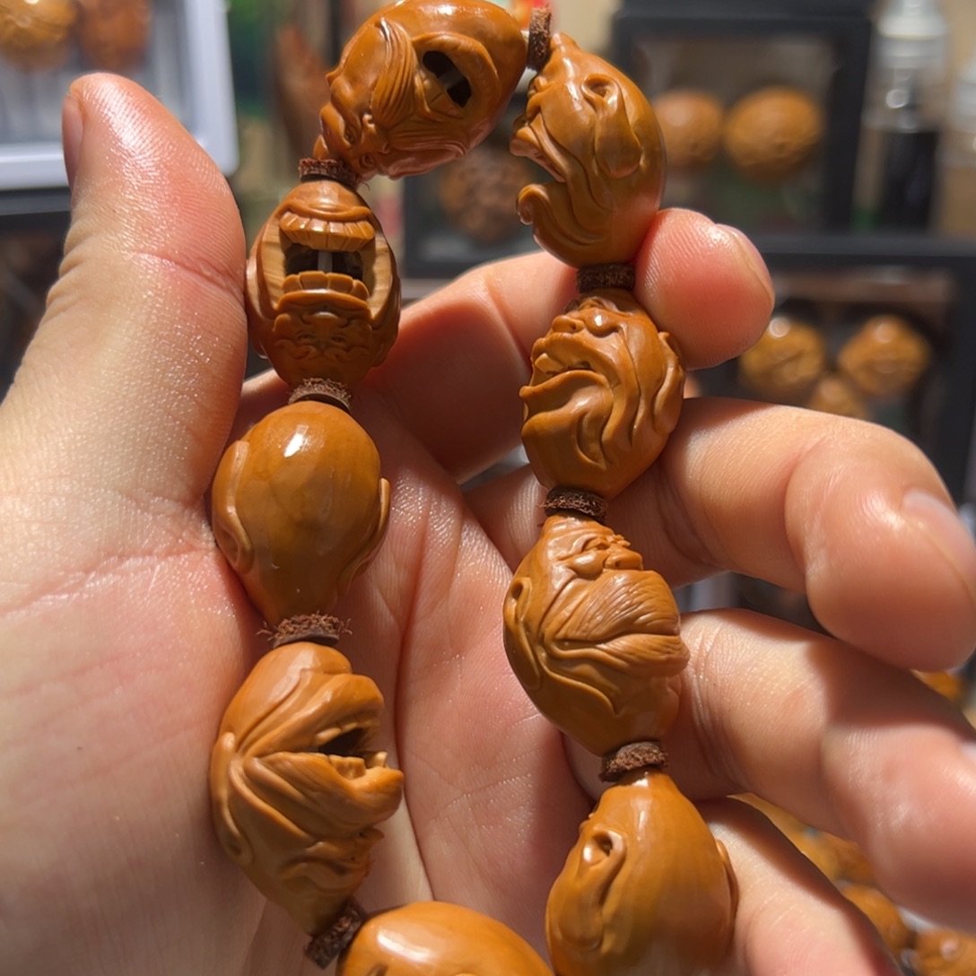 橄榄核手串/手链手工大嘴怪脸1.9➕