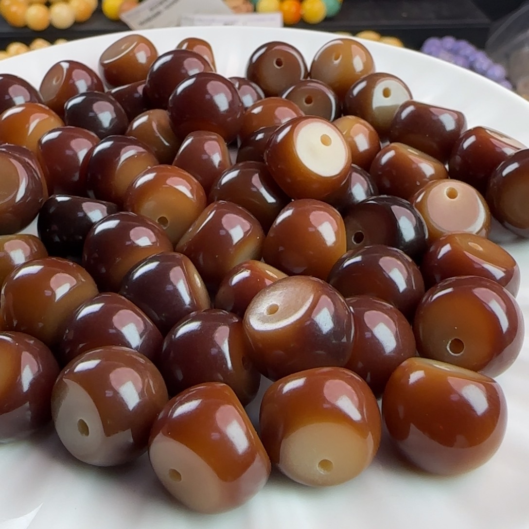 菩提根/象牙果手串卡15焦糖老料蒜瓣20颗