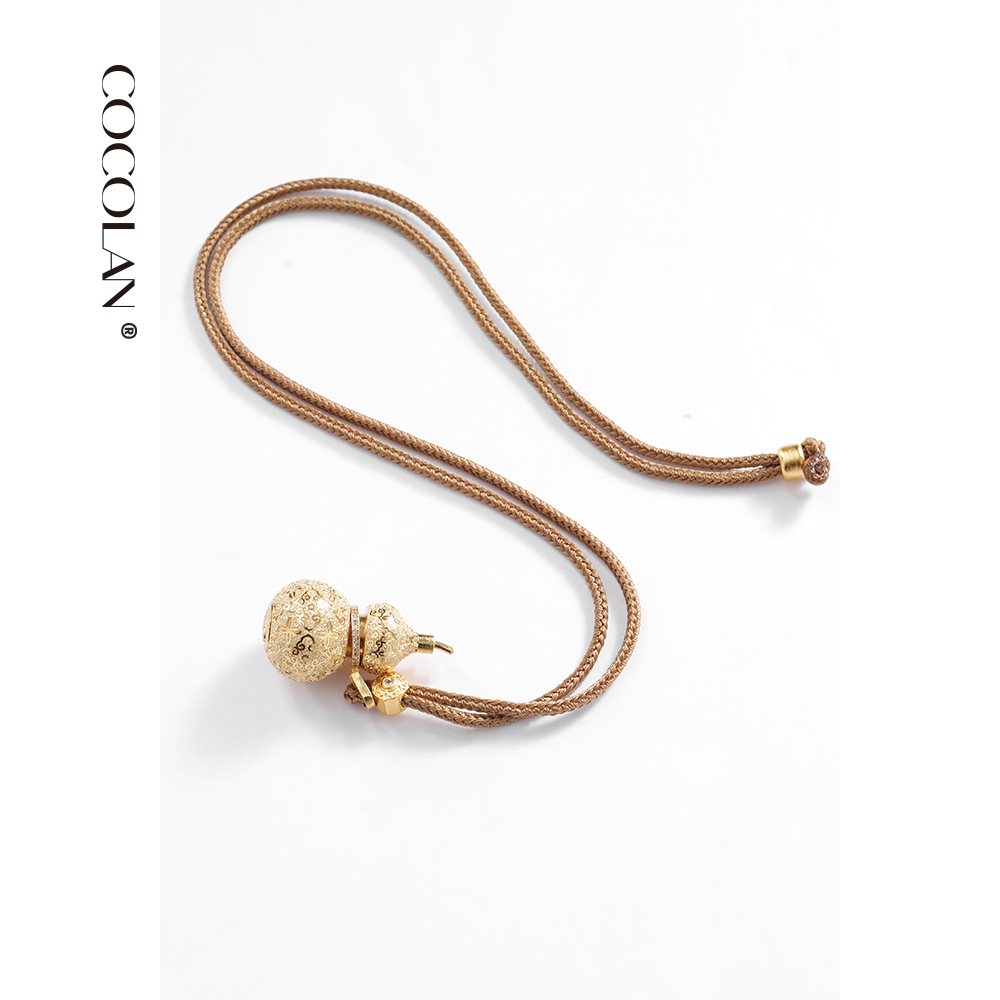 合金棉绳项链 COCOLAN合金雕花葫芦福禄项链女CL8XL1206