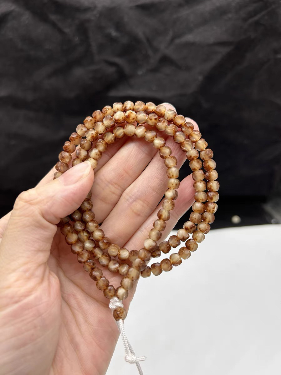 收藏款毕业级海南陈籽玉化水晶果冻料5X6桶珠精工雕刻巧克力无相