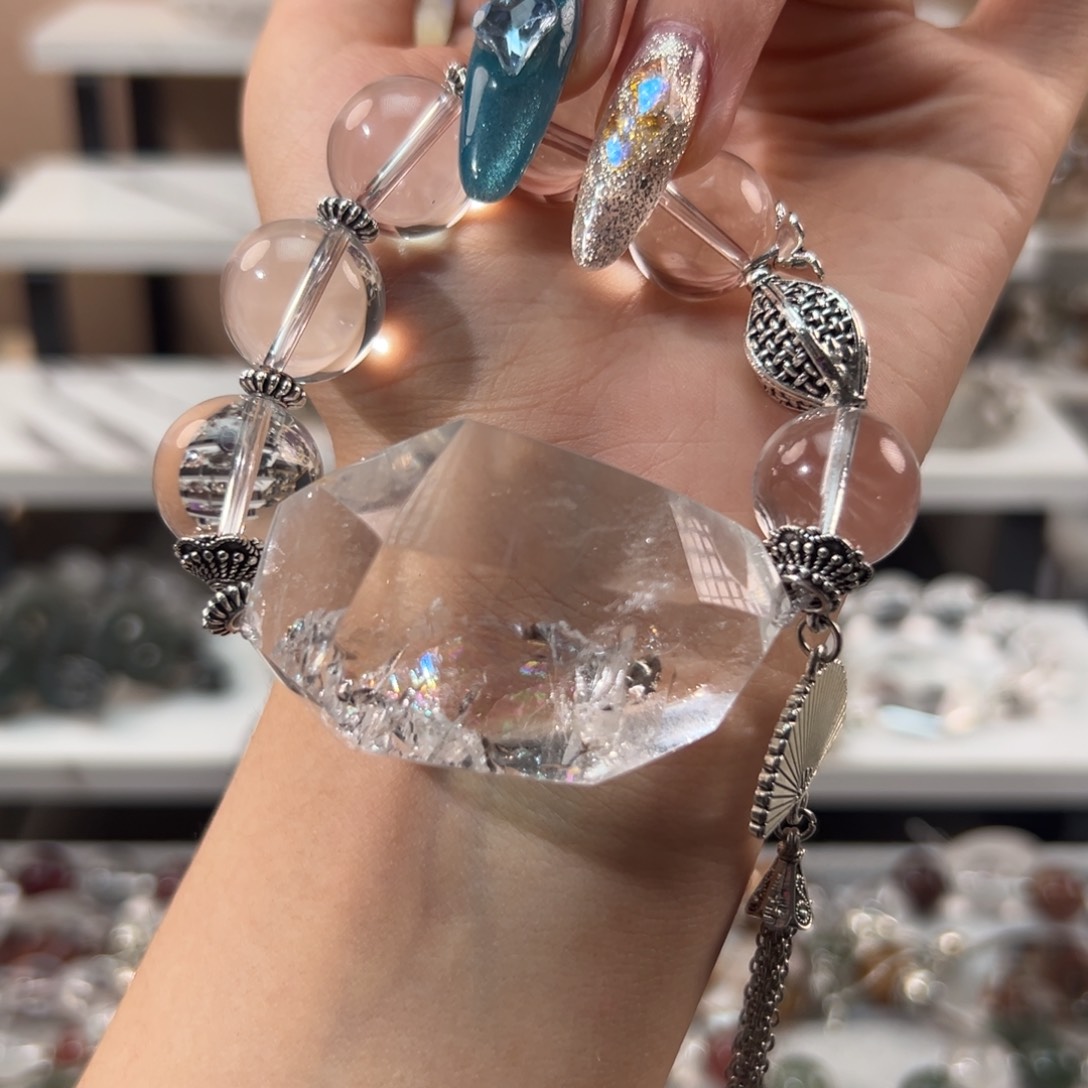 水晶手链合金善****活手串