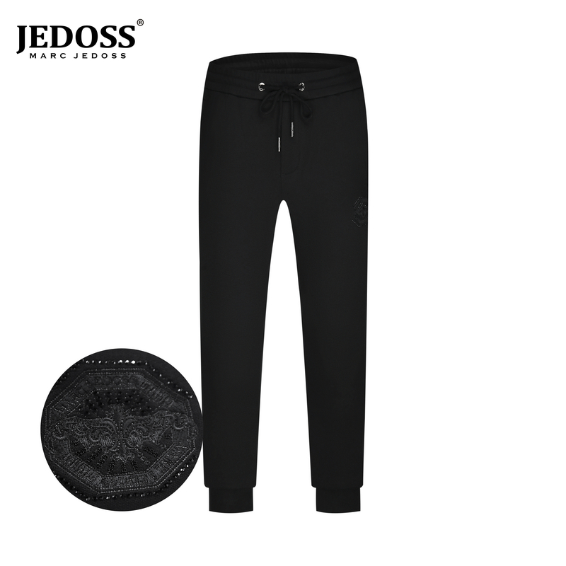 JEDOSS/爵迪斯冬季男装秋冬时尚轻奢珠片绣针九分织裤休闲裤JF601