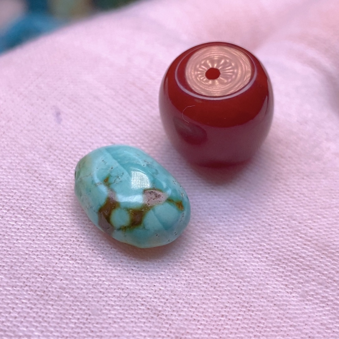 未镶嵌原矿玛瑙/玉髓水波纹糖豆