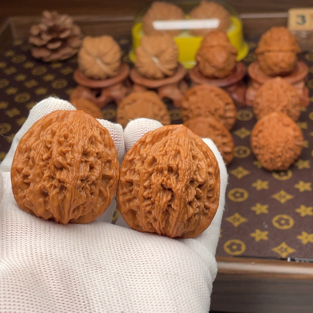 核桃文玩核桃麦穗虎头