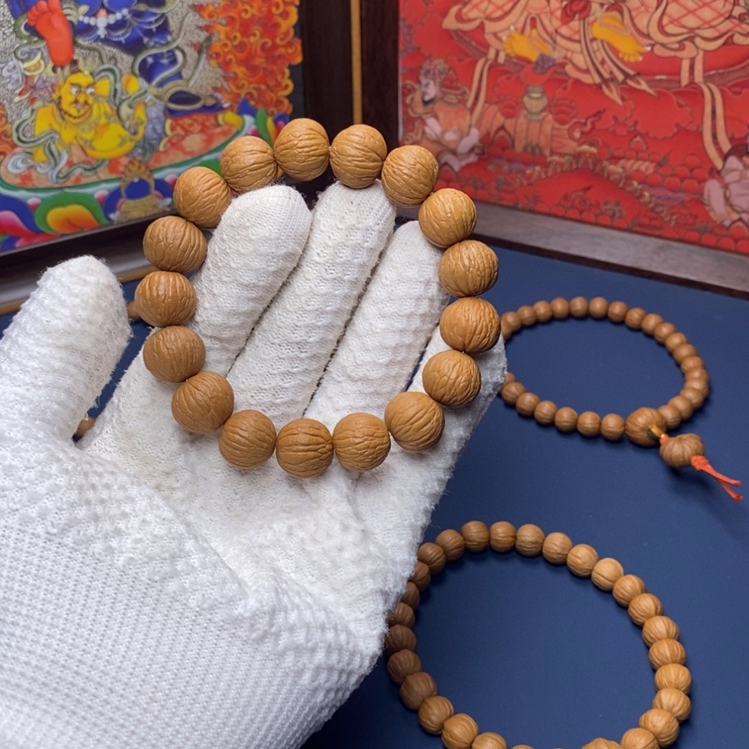 龙***井猴头核桃吊坠凤羽6