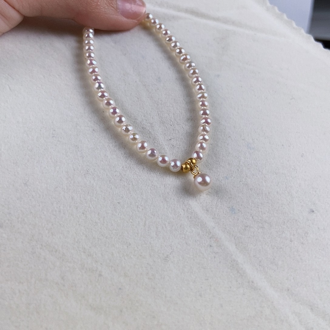 淡水珍珠手绳银S925镶嵌